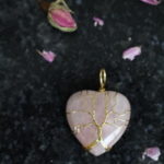 Pendentif Cœur arbre de vie quartz rose – Image 3